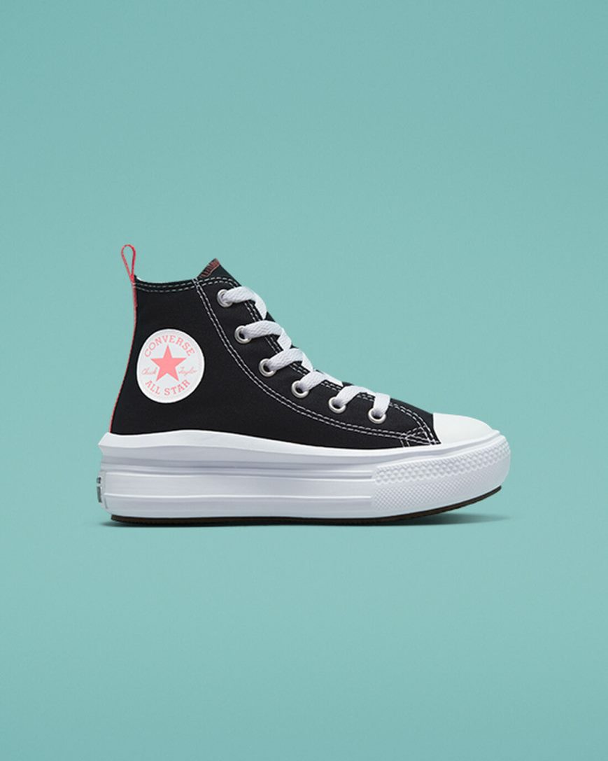 Pantofi Platforma Fete Converse Chuck Taylor All Star Move Inalti Negrii Roz Albi | RO VUSHA659